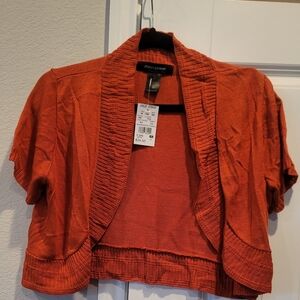 Open Front Lightweight Short Sleeve Shrug